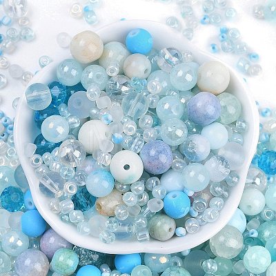 DIY Lampwork Beads & Glass Seed Beds Jewelry Making Findings Kits SEED-K010-01C-1