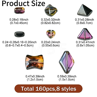 Electroplate Transparent Glass Beads EGLA-YW0003-22A-1