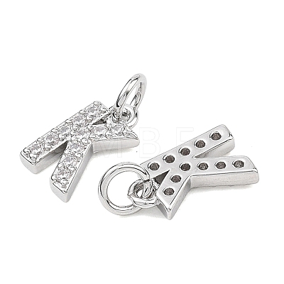 SHEGRACE Brass Micro Pave Clear Cubic Zirconia Pendants XGRQ29600-394P-K-1