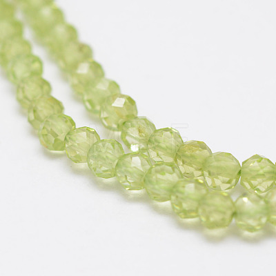 Natural Olive Quartz Beads Strands G-E348-01-1