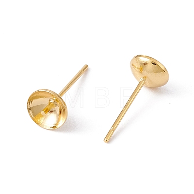 Rack Plating Brass Stud Earring Findings KK-G433-05A-G-1