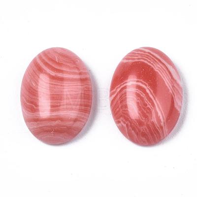 Synthetic Rhodochrosite Cabochons G-R415-14x10-15-1