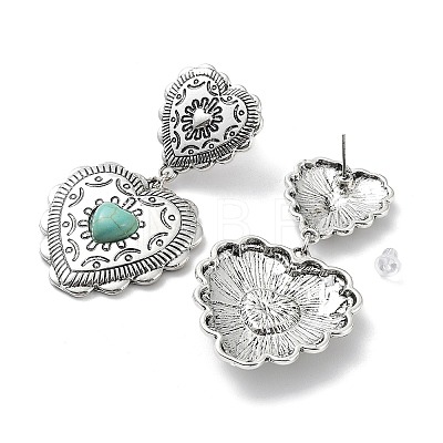 Valentine's Day Heart Jewelry for Women EJEW-K262-01B-AS-1