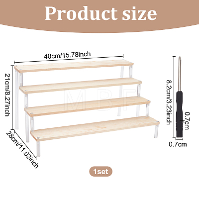 4-Tier Acrylic Action Figure Display Risers ODIS-WH0329-36B-1