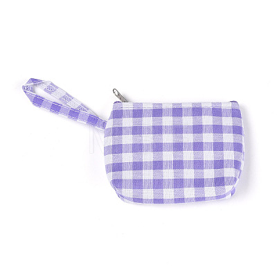 Plaid Pattern Cotton Cloth Clutch Bags AJEW-N003-20-1