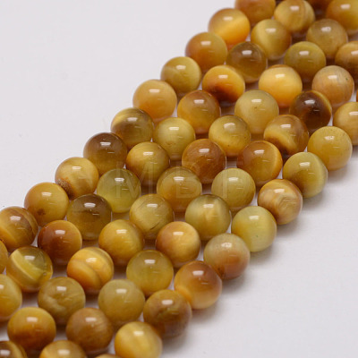 Natural Tiger Eye Bead Strands G-P230-08-E-12mm-1