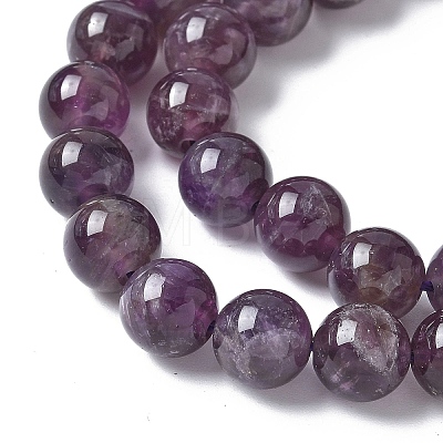 Natural Amethyst Beads Strands G-M445-8MM-01D-1