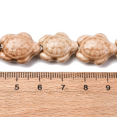 Handmade Porcelain Beads Strands LAMP-G140-02O-1