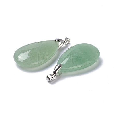 Natural Green Aventurine Pendants X-G-D084-01P-B10-1