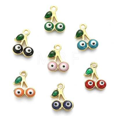 50Pcs Rack Plating Brass Enamel Pendants KK-CJ0001-87-1