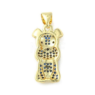 Brass Micro Pave Cubic Zirconia Pendants ZIRC-F138-02G-1