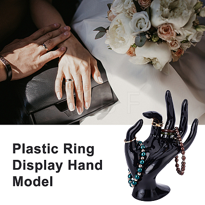 Plastic Ring Display Hand Model RDIS-WH0004-03A-WH-1