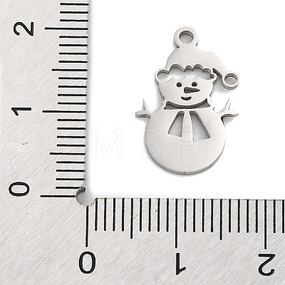 Anti-Tarnish Christmas 201 Stainless Steel Pendants STAS-Q015-09P-1