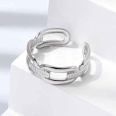 304 Stainless Steel Cuff Open Rings RJEW-P188-02C-P-1
