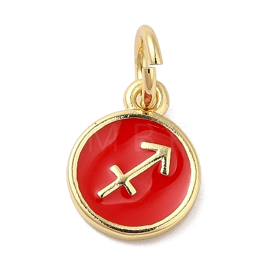 Real 18K Gold Plated Brass Enamel Charms KK-L216-001G-C03-1