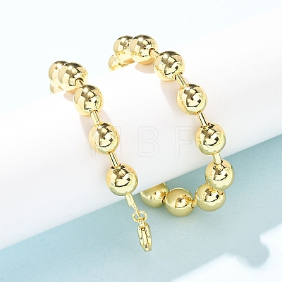 Brass Ball Chain Necklaces for Men Women NJEW-H089-01G-1