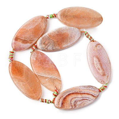Natural Fire Crackle Agate Beads Strands G-F825-A01-01D-1