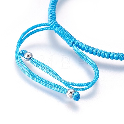 Nylon Cord Braided Bead Bracelets Making BJEW-F360-FP06-1