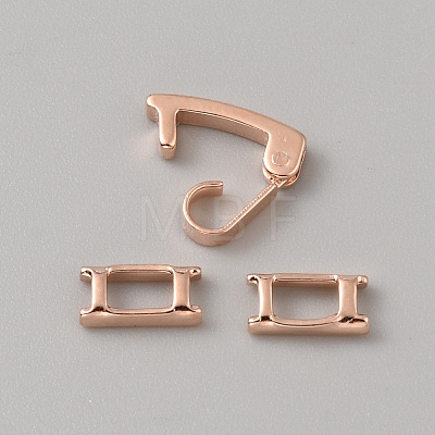 Brass Fold Over Clasps KK-WH0079-109A-RG-1