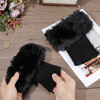 Acrylic Fiber Woolen Yarn Socks Leg Cover AJEW-WH20018-149B-1
