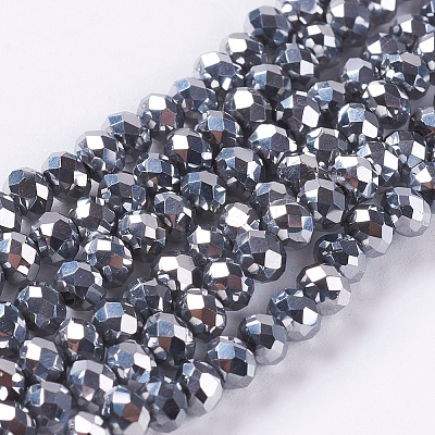 Electroplate Glass Beads Strand LS-EGLA-D009-27-1
