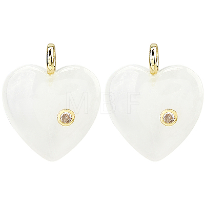 2Pcs Natural Quartz Crystal Pendants G-FH0002-76C-1