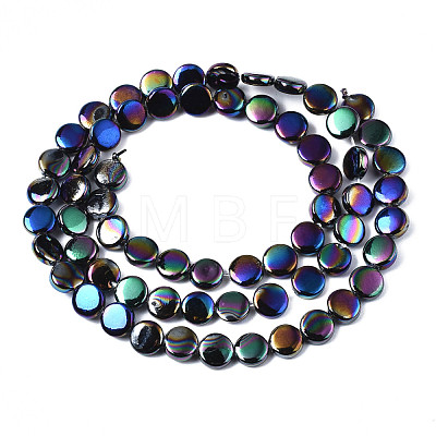Electroplate Natural Freshwater Shell Beads Strands SHEL-S278-028A-1