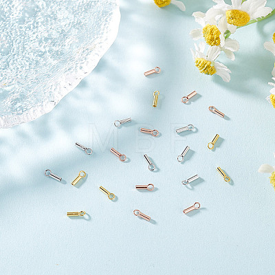 30Pcs 3 Colors 925 Sterling Silver Cord Ends FIND-GO0002-60-1
