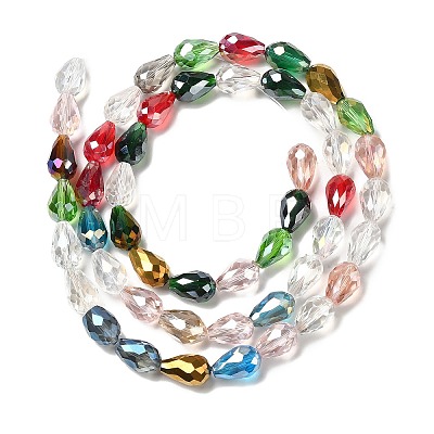 Electroplate Glass Beads Strands EGLA-D015-15x10mm-38-1