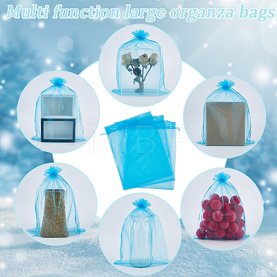 30pcs Large Organza Pouches Portable Shoes Bag Travel Storage Drawstring Bags OP-SP0001-03B-05-1