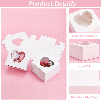 Square Kraft Paper Muffin Storage Gift Boxes CON-WH0095-95A-1