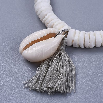 Cotton Thread Tassels Charm Bracelets BJEW-JB04385-1
