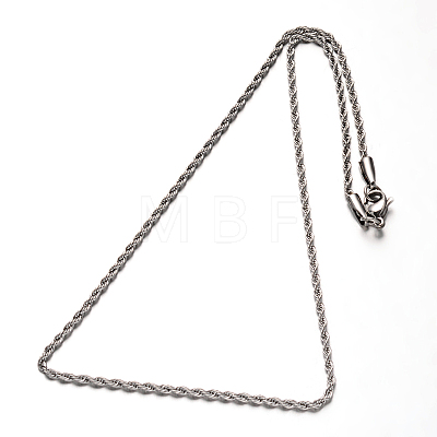 304 Stainless Steel Rope Chains Necklaces X-NJEW-O067-A-37-1