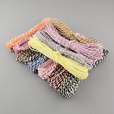 Mixed Color Twisted Paper Cord DIY-S003-04-1