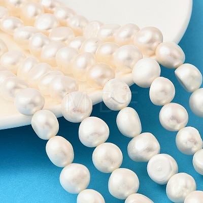 Natural Cultured Freshwater Pearl Beads Strands PEAR-P064-19L-02B-1