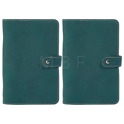 2Pcs Rectangle Imitation Leather Loose-leaf Notebook Book Covers AJEW-CL0006-28-1