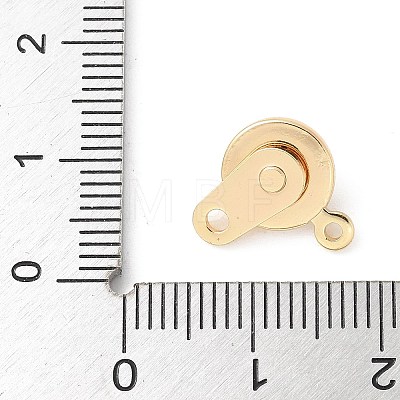 Rack Plating Brass Snap Clasps KK-U052-04G-1