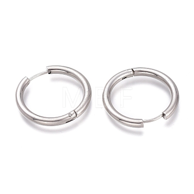 Tarnish Resistant 201 Stainless Steel Huggie Hoop Earrings EJEW-O095-05-07-1