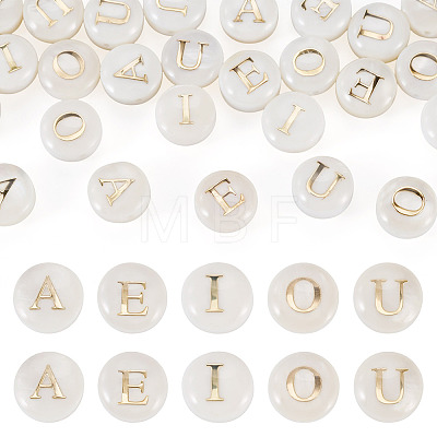30Pcs 5 Styles Natural Freshwater Shell Beads SHEL-TA0001-32-1