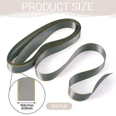 5M Polyester Gold Edged Satin Ribbon OCOR-TADJ0001-05I-1