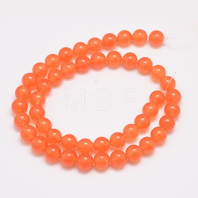 Natural & Dyed Malaysia Jade Bead Strands G-A146-8mm-A07-1
