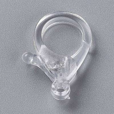 Transparent Plastic Lobster CLaw Clasps KY-H005-A13-1