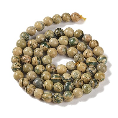 Natural Verdite Stone Beads Strands G-P530-B07-02-1