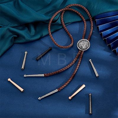  6Pcs 6 Styles Iron Bolo Tie Slide Clasp IFIN-NB0001-49-1