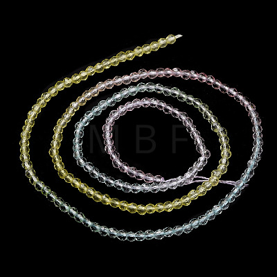 Transparent Gradient Color Glass Beads Strands GLAA-G101-2mm-17-1