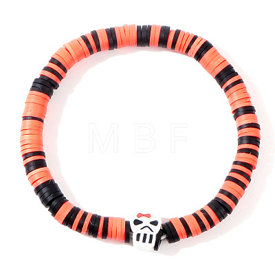 Halloween Polymer Clay Heishi Beads Stretch Bracelets KN1283-4-1
