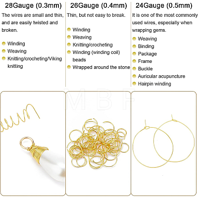 Round Craft Copper Wire CWIR-BC0001-0.3mm-RG-1