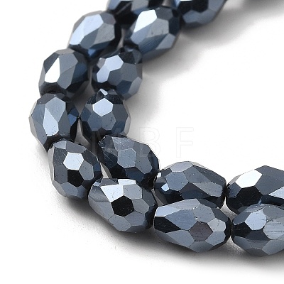 Electroplate Glass Beads Strands EGLA-D017-7x5mm-2-1
