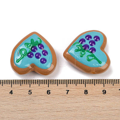 Hanmade Heart Lampwork Beads Strands LAMP-P069-04A-03-1