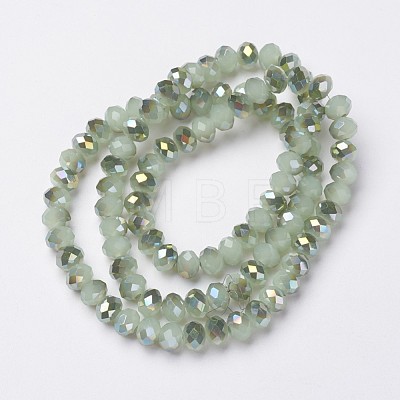 Electroplate Glass Beads Strands EGLA-A034-J6mm-S06-1